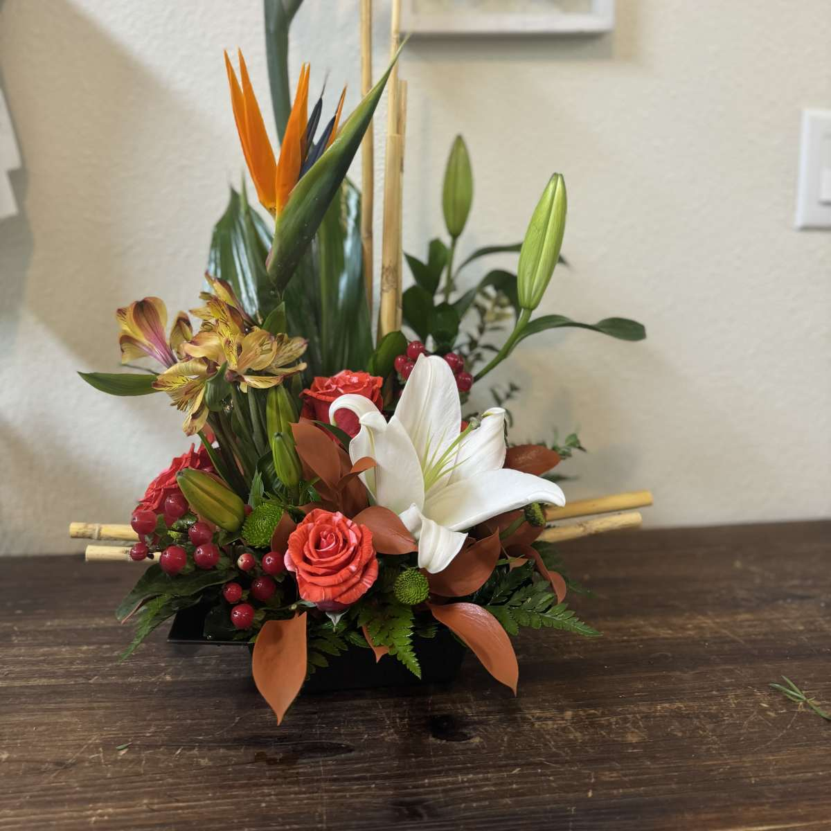 Tropical Zen Garden floral arrangement